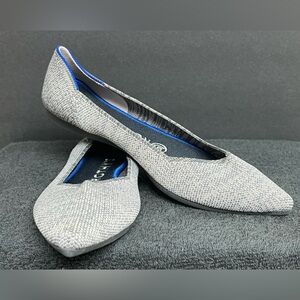 Rothy's The Point Heather Gray Knit Fabric Pointed Ballet Flats Women’s US 7